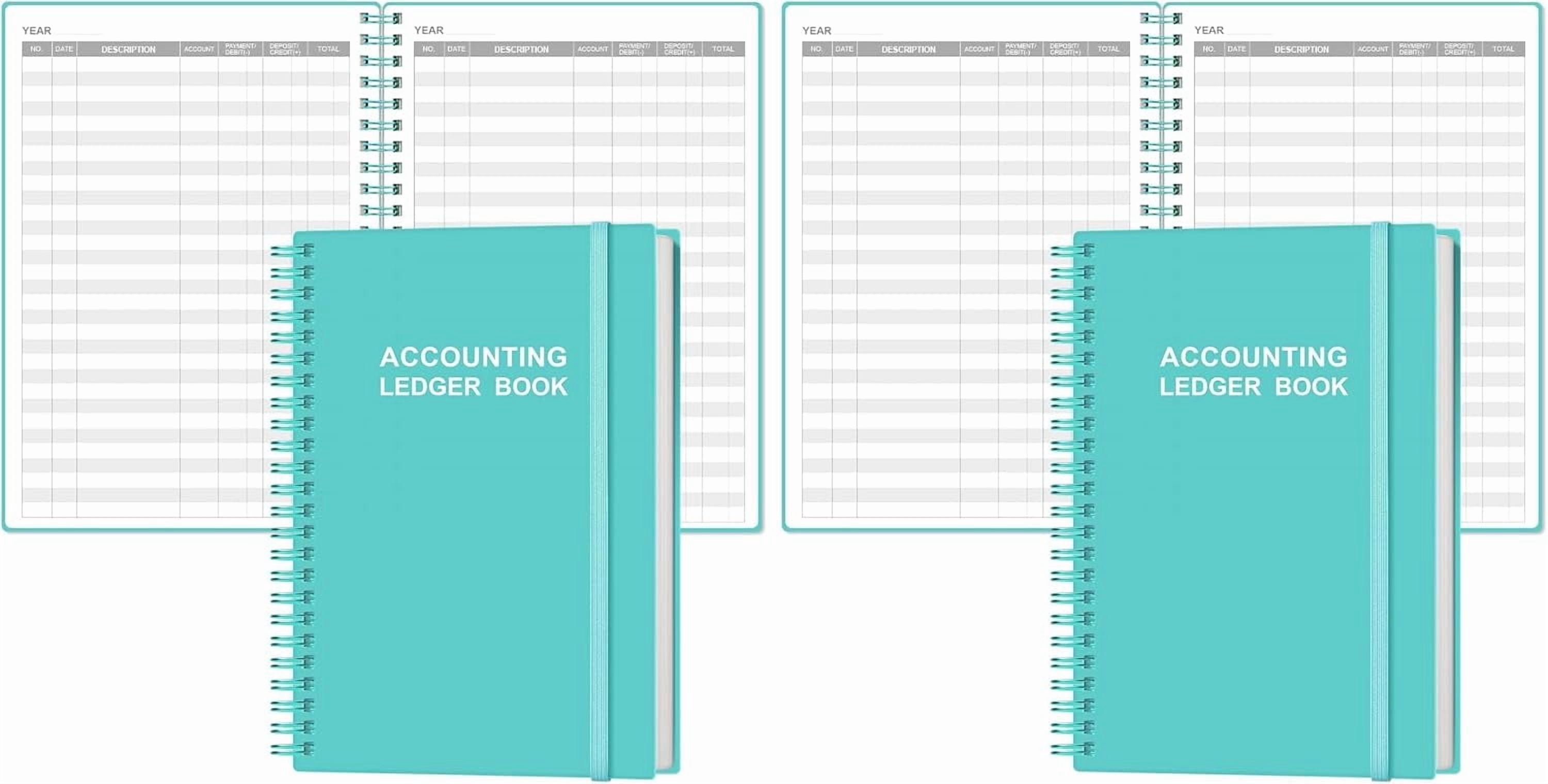 Accounting Ledger Book - A5 Ledger Book for Bookkeeping, Small ...
