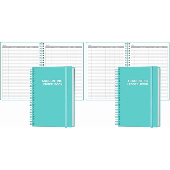 Accounting Ledger Book - A5 Ledger Book for Bookkeeping, Small ...
