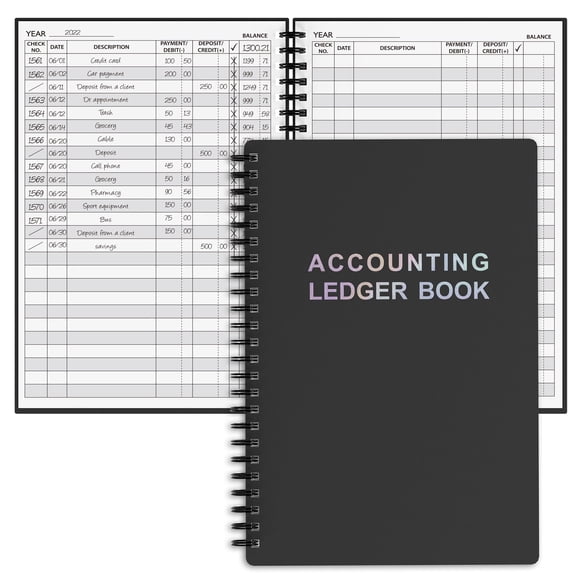 Accounting Ledger Book A5 for Small Business & Personal Finance Tracking