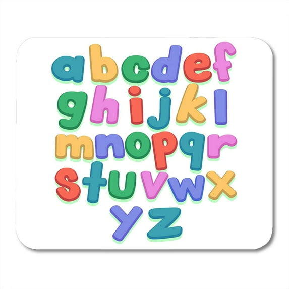 Accounting Red School of Colorful Small Letters ABC Alphabet Mousepad Mouse Pad Mouse Mat 9x10 inch