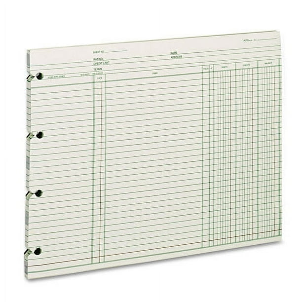Accounting Sheets, 9.25 x 11.88, Green, Loose Sheet, 100/Pack Accounting Sheets, 9.25 x 11.88, Green, Loose Sheet, 100/Pack