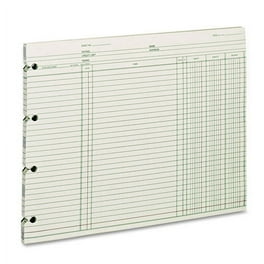 Accounting Sheets, 24 Columns, 11 X 14, Green, Loose Sheet, 100/pack