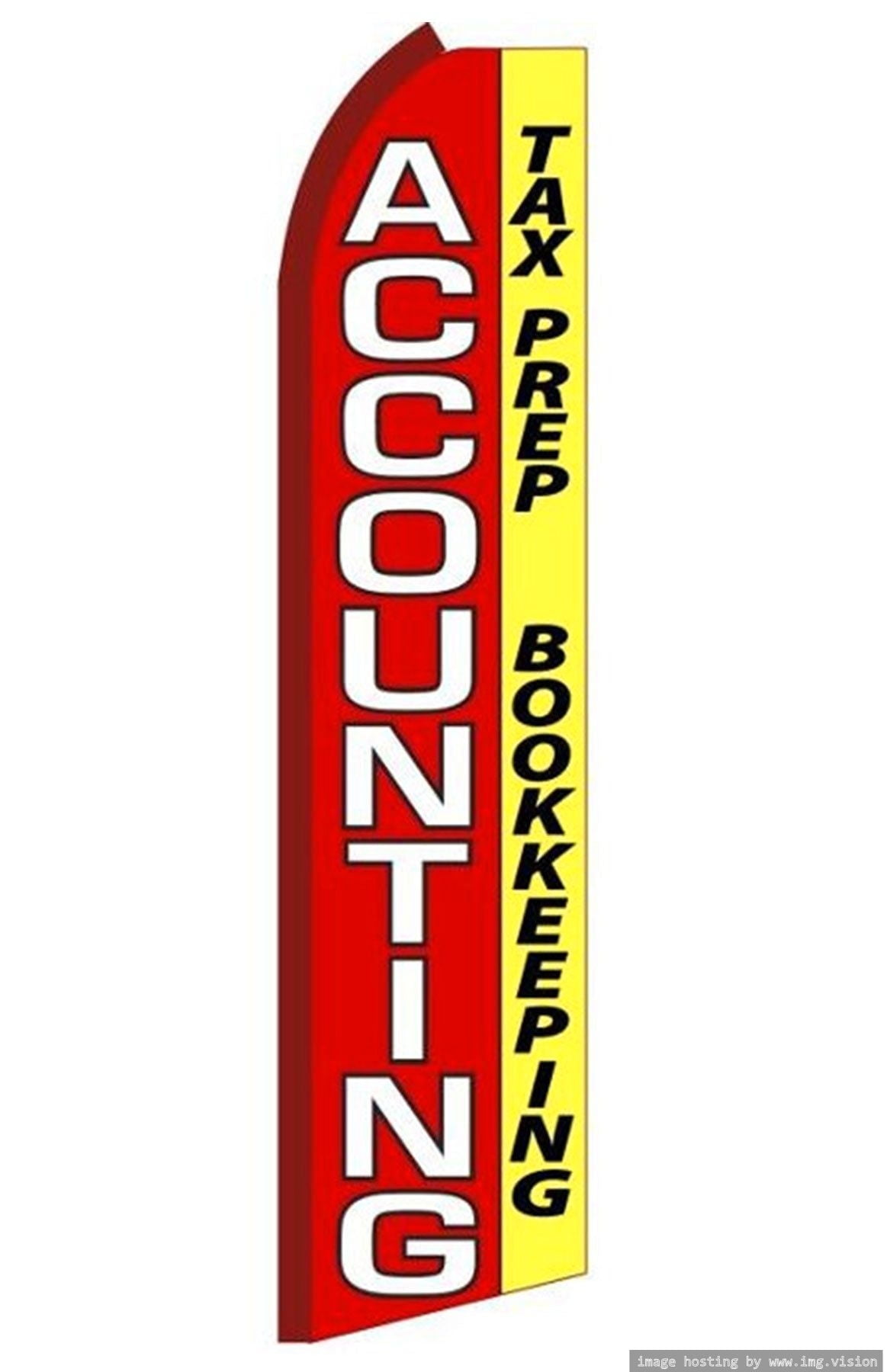 Accounting ( Tax Prep Bookkeeping ) Swooper flag Without Pole Advertisement /Business Flags | Feather Flag |