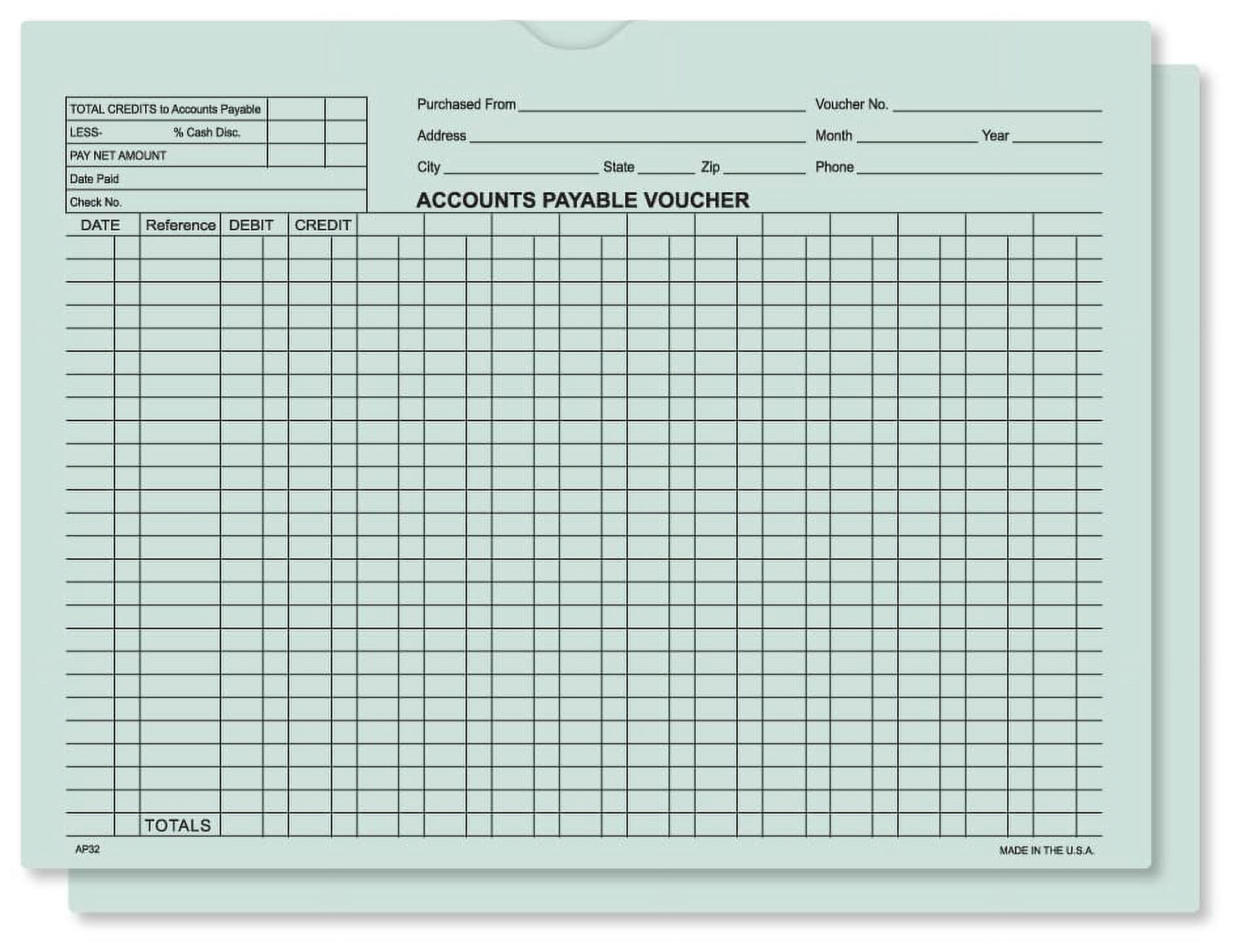 Accounts Payable Voucher 9" X 12" Dealer Deal Envelopes Green