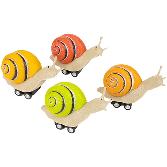 Accoutrements Archie McPhee Racing Snails - On Your Mark, Get Set, and... Wait! Pull-Back Vinyl Speedsters in 4 Colors
