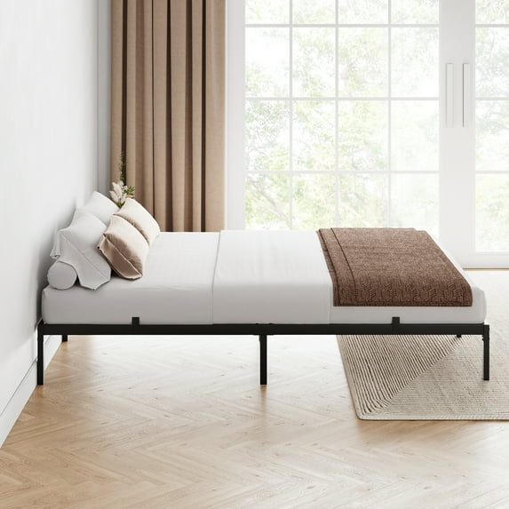 Accreate 10 Inch Metal Platform Bed Frame, Sturdy Twin Bed Frame, Under Bed Storage, Heavy Duty Steel Slat Support