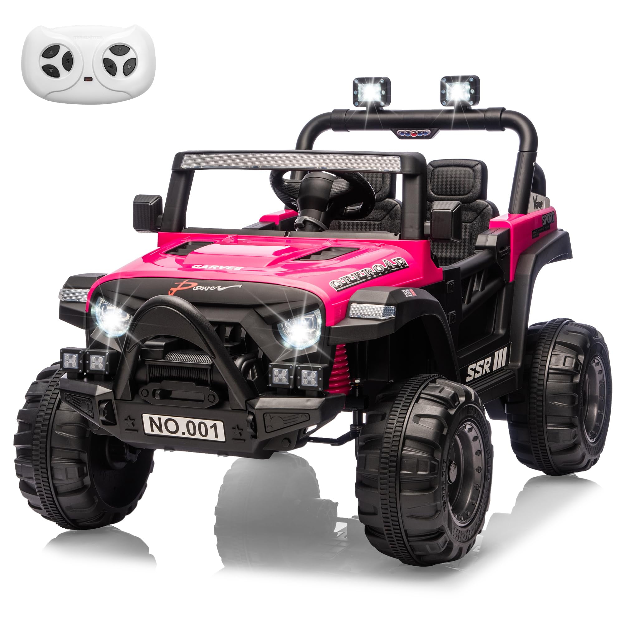 Accreate 12V Kids Ride On Car Toy, Electric Ride On Truck w/Parent ...