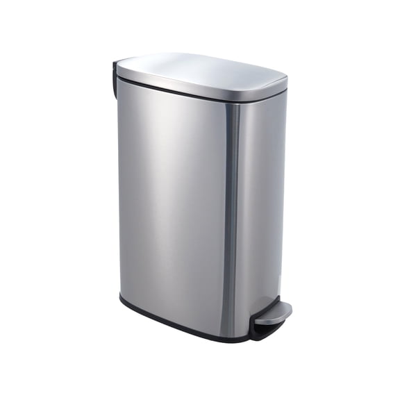 Accreate 13 Gallon Step Trash Can, Stainless Steel Pedal Bin with Slow Close Lid, Removable Inner Bucket & Easy Bag Change - Soft Quiet, Sturdy 200,000-Step Pedal for Kitchen, Office, Home