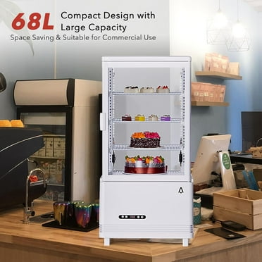 Accreate 2.4 Cu.ft Commercial Display Refrigerator for Home Restaurant Grocery Stores, Glass Door
