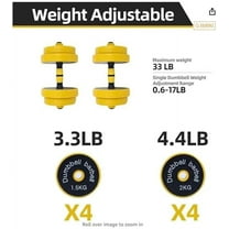 Accreate 2-In-1 Adjustable Dumbbell Set, 33 Lb Dumbbell Weights Used As Dumbbell and Barbell Set with Pe Coating and Comfortable Handle for Home Gym