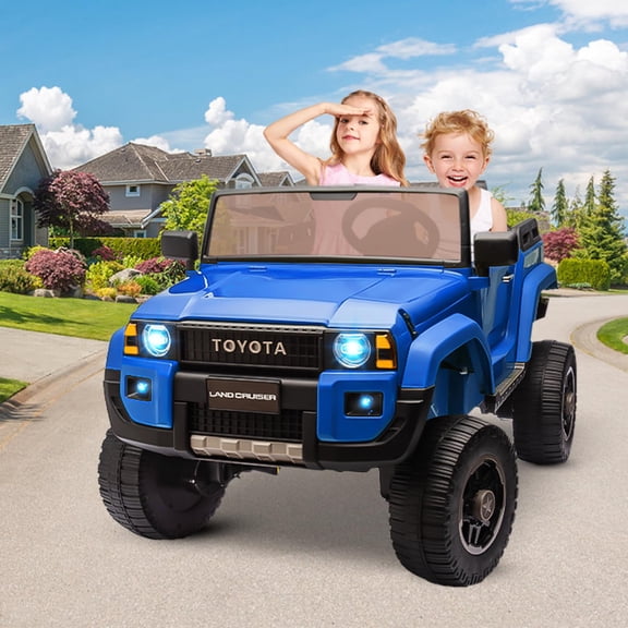 Accreate 24V 2-Seater Ride-On Car for Kids with Remote Control, 4WD/2WD Switch, LED Lights, Bluetooth, Shovel for Ages 3+