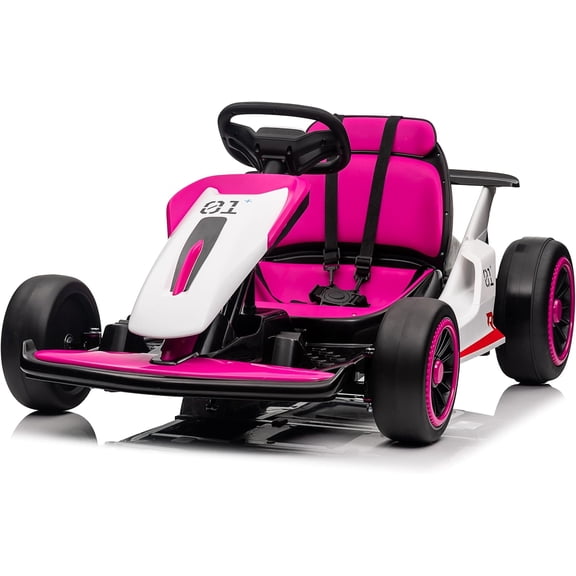 Accreate 24V Kids Drift Kart - 2x200W Motors, Bluetooth, Music & Adjustable Speeds