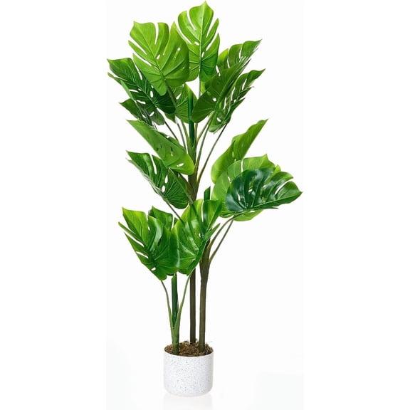 Accreate 3.6 ft Artificial Monstera Plant in Pot, Indoor Faux Tropical Plants, Fake Decorative Evergreen Potted Floor Tree for Living Room Porch Entryway Office Decro