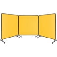 thumbnail image 1 of Accreate 3 Panel 6x6FT Welding Screen with Frame - Flame Resistant PVC Welding Curtain, Transparent Safety Panel & Lockable Swivel Wheels for Metalworking, Garage, Workshops, 1 of 7