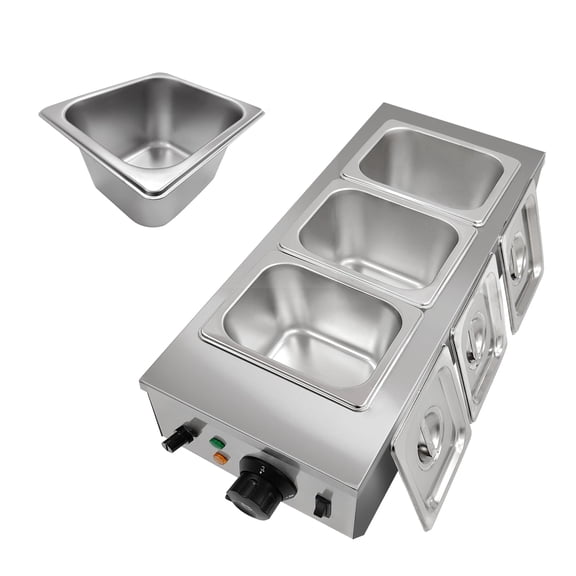 Accreate 3-Tank Digital Chocolate Melting Pot, 1200W, Precise Temperature Control, Three 1.8qt Stainless Steel Containers with Lids, Ideal for Chocolate, Cheese, or Sauces