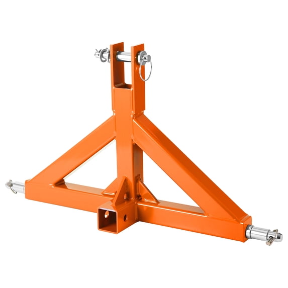 Accreate 3-in-1 Quick Hitch for Category 1 Tractors,Heavy Duty 3-Point Hitch with 2” Receiver & Drawbar Adapter, The Ultimate Towing Solution for Implements & Trailers,Orange