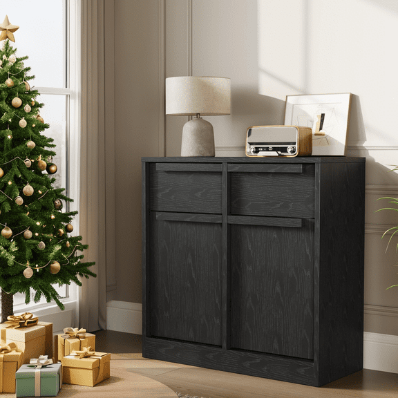 Accreate 31.5"H Sideboard Buffet Cabinet with 2/4 Drawers, Large Coffee Storage Cabinet, Modern Buffet Table for Kitchen, Dining Room, Living Room, Farmhouse Accent Console