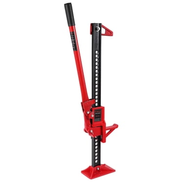 Big Red Torin 33 Ratcheting Farm Jack – 3 Ton (6,000 Lb) Capacity, 26.38" Max Lift, Red
