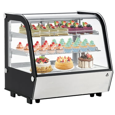 Accreate 4.2 Cu.Ft Commercial Countertop Display Refrigerator, Auto Defrosting Air-Cooling for Cafe Restaurant, Black