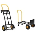 thumbnail image 1 of Accreate 4-Wheel Convertible Hand Truck, 2-in-1 Platform Dolly with Solid Tires, Functions as 2-Wheel Dolly Cart or 4-Wheel Push Cart for Moving in Warehouse, Garden, or Grocery, 1 of 7