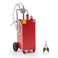 thumbnail image 1 of Accreate 40 Gallon Gas Caddy, Portable Fuel Storage Tank with Transfer Pump and Wheels, Gas Fuel Tank Container Caddy with 8ft Long Hose, Diesel Fuel Container for Cars Boats ATVs, Red, 1 of 7