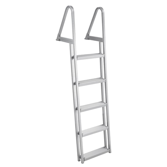 Accreate 5 Step Dock Ladder, 350lbs Load Pool Steps, Removable & Non-Slip for Pools, Pontoon Boat Ladder with Handrails & Widen Nonslip Pedals for Lake/Pool/Marine Boarding/RV/House