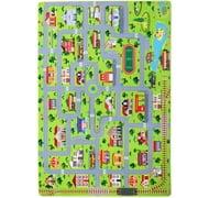 Accreate 8*10ft Kids Carpet City Play Mat Road Cars Nursery Rug Ultra Soft Learning Play Game Area Rug Childrens Educational Rug Non-Slip Traffic Classroom Rugs for Toddler Bedroom Playroom