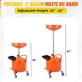 thumbnail image 1 of Accreate 8 Gallon Waste Oil Drain Tank, Portable Air Operated Oil Drainer with Adjustable Funnel Height, Fluid Fuel Transfer Drainage with Wheels, Oil Change Container for Auto Repair Shops, Garages, 1 of 7