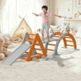 thumbnail image 1 of Accreate 9-in-1 Triangle Set, HDPE PP Plastic Climbing Set, Durable 1-8 Toddler Climbing Toys Indoor with Arch, Ramp, Ladder & Slide, Indoor Playground Jungle Gym Playset, 1 of 7