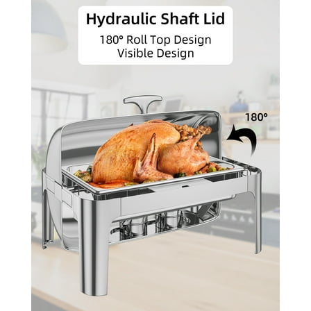 Accreate 9QT Stainless Steel Chafing Dish Buffet Set with Hydraulic Roll Top Lid, Hot & Cold Serving, Complete Catering Kit for Weddings, Banquets, Parties
