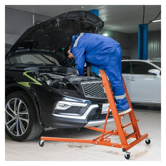 Accreate Automotive Engine Creeper Heavy Duty Foldable Creeper with Adjustable Height 45" to 66",400 LBS Capacity High Top Creeper