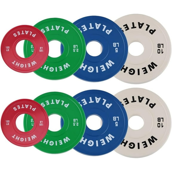 Accreate Bumper Plates,2 inch Rubber Weight Plates,1.25 LB 2.5LB 5LB 10 LB Plates for Weight Lifting Strength Training Home Gym