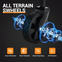 Accreate Collapsible Wagon Cart Foldable - Heavy-Duty 360LBS Capacity, All-Terrain Folding Wagon with 360° Wheels & Drink Holders for Beach, Camping, Gardening, Grocery Shopping (Black)