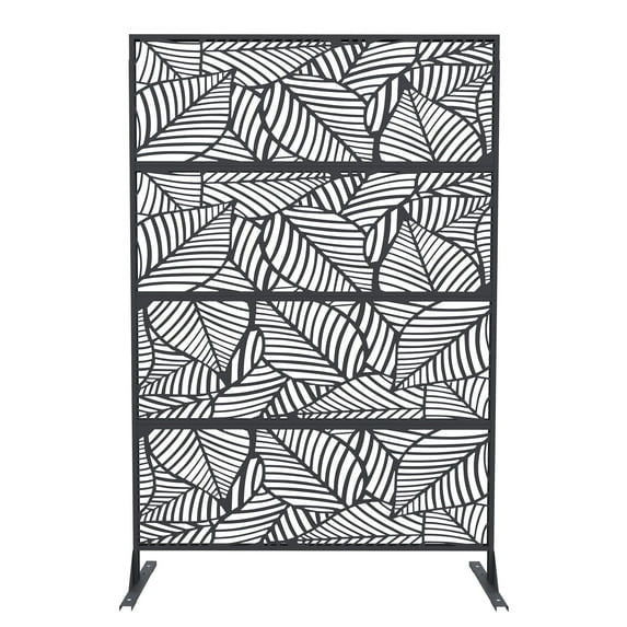 Accreate Decorative Wrought Privacy Screen – Easy Snap-Together Room Divider for Indoor/Outdoor Use, Breathable Wind-Resistant Partition with Anti-Tip Base (6x3.8ft)