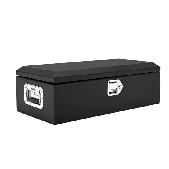 Accreate Durable Metal Truck Tool Box, Heavy Duty Steel Diamond Plate Organizer With Lock And Side Handle For Rv, Trailer, And Pickup