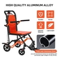 thumbnail image 1 of Accreate Easy Travel Wheelchair - Lightweight Foldable Transport Chair with Handbrake, Removable Armrests, Footrests, Supports 220 lbs, 1 of 6
