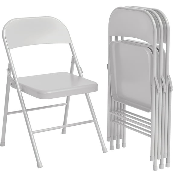 Accreate Folding Chairs Set, Portable Card Chair with All Metal for Dining, Living, Office