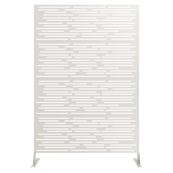 Accreate Freestanding Metal Privacy Screen Fence,Rustproof, Weather-Resistant, Easy Install,Modern Decorative Divider for Patio, Deck, Balcony, Garden, Indoor,Leaves