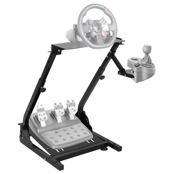 Accreate G920 Racing Steering Wheel Stand Shifter Mount - Steel Bracket, Height Adjustable, Foldable, Tilt Adjustable, Compatible with G25/G27/G29/G920