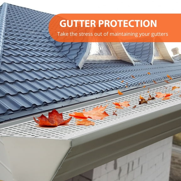 Accreate Gutter Guard, Aluminum Leaf Filter, 0.157'' Hole Diameter & 0.02'' Thick,Durable, Easy DIY Installation for All Roof Typesor Gutter Type