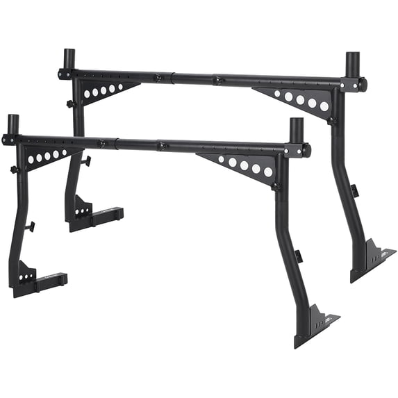 Accreate Heavy Duty Adjustable Steel Truck Ladder Rack for Pickup – 48.4-72.8 in Extendable Bed Rack, 1000 lb Capacity, No-Drill Installation, Global Utility Cargo Carrier for Ladders, Kayaks, Lumber