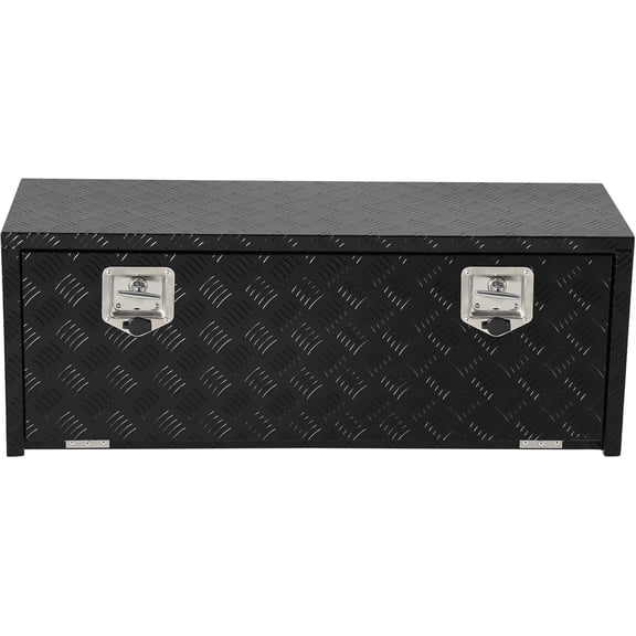 Accreate Heavy Duty Aluminum Diamond Plate Tool Box Chest Box Pick Up Truck Bed RV Trailer Toolbox Storage Lockable Organizer with Lock Keys