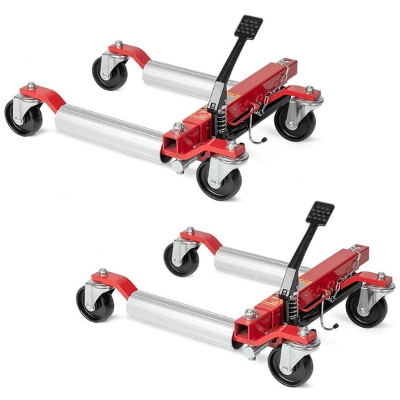 Accreate Heavy Duty Car Slide Plate with Foot Pedal - 1500lb Hydraulic Wheel Jack for Mobile Tire Repair