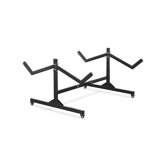 Accreate Heavy-Duty Kayak Rack, Double-Sided Single Layer, for 2 Kayaks, Kayaks Storage Rack with Wheels & Hanging Straps, Kayak Hanger Holder for Indoor Outdoor Storage