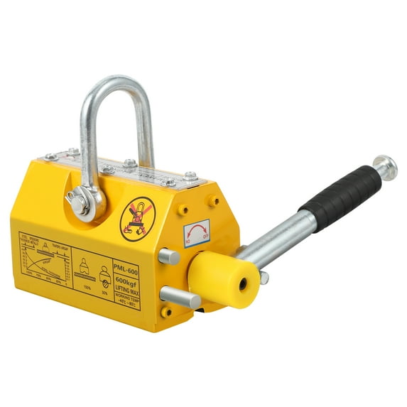 Accreate Heavy Duty Magnetic Lifter, 1320Lbs Pulling & Lifting Capacity, Permanent Lift Magnets for Hoist