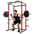 thumbnail image 1 of Accreate Heavy Duty Squat Rack Power Cage, Strength Training Power Cages for Home Gym, 1100 LB Capacity Power Rack with Pull-Up Bar, Dip Bars, Adjustable Safety Spotters, J-Hooks, Plate Storage, 1 of 8