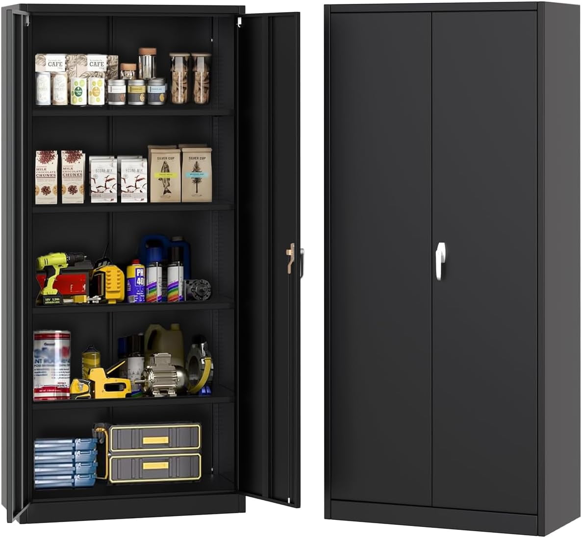 Accreate Heavy Duty Steel Tool Cabinet with Secure Lock and Adjustable ...
