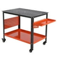 thumbnail image 1 of Accreate Heavy-Duty Steel Welding Table – 600 lbs Load Capacity, 161 Fixed Holes, 11 Hooks, Orange, 1 of 7