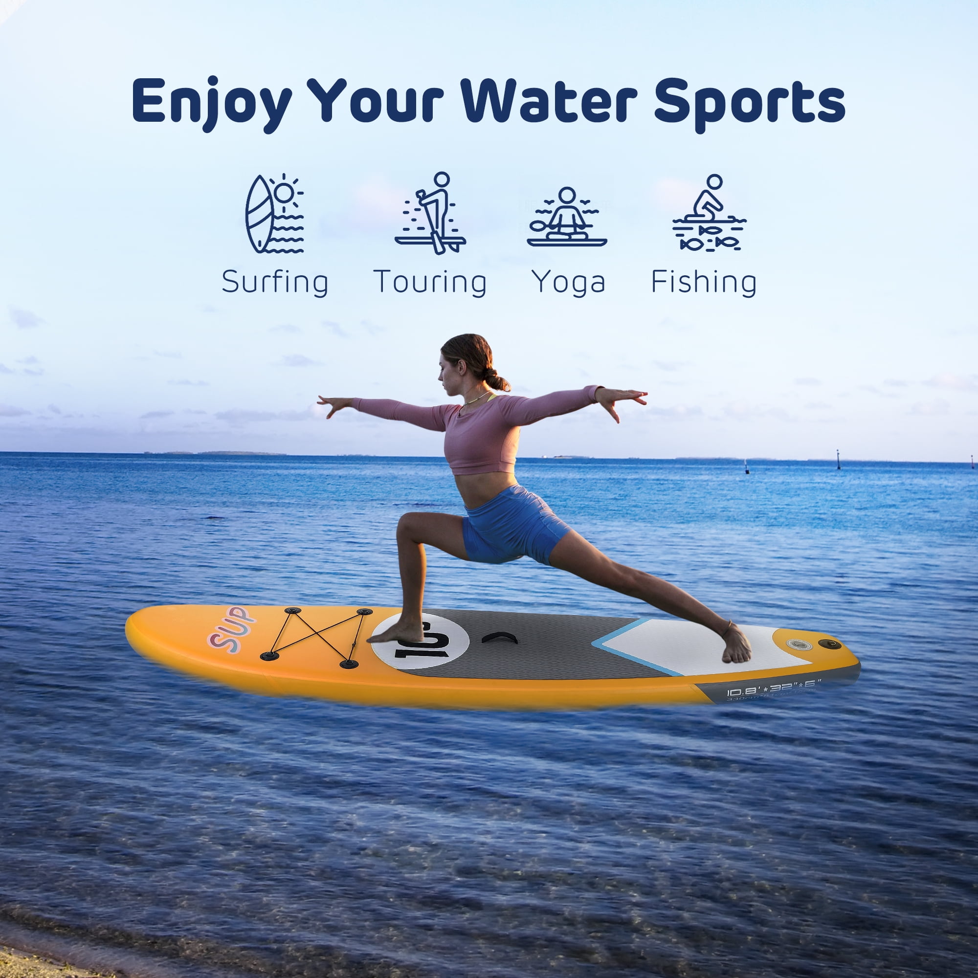 Accreate Inflatable Paddle Board for Adults 6Inch Thick PVC Stand Up