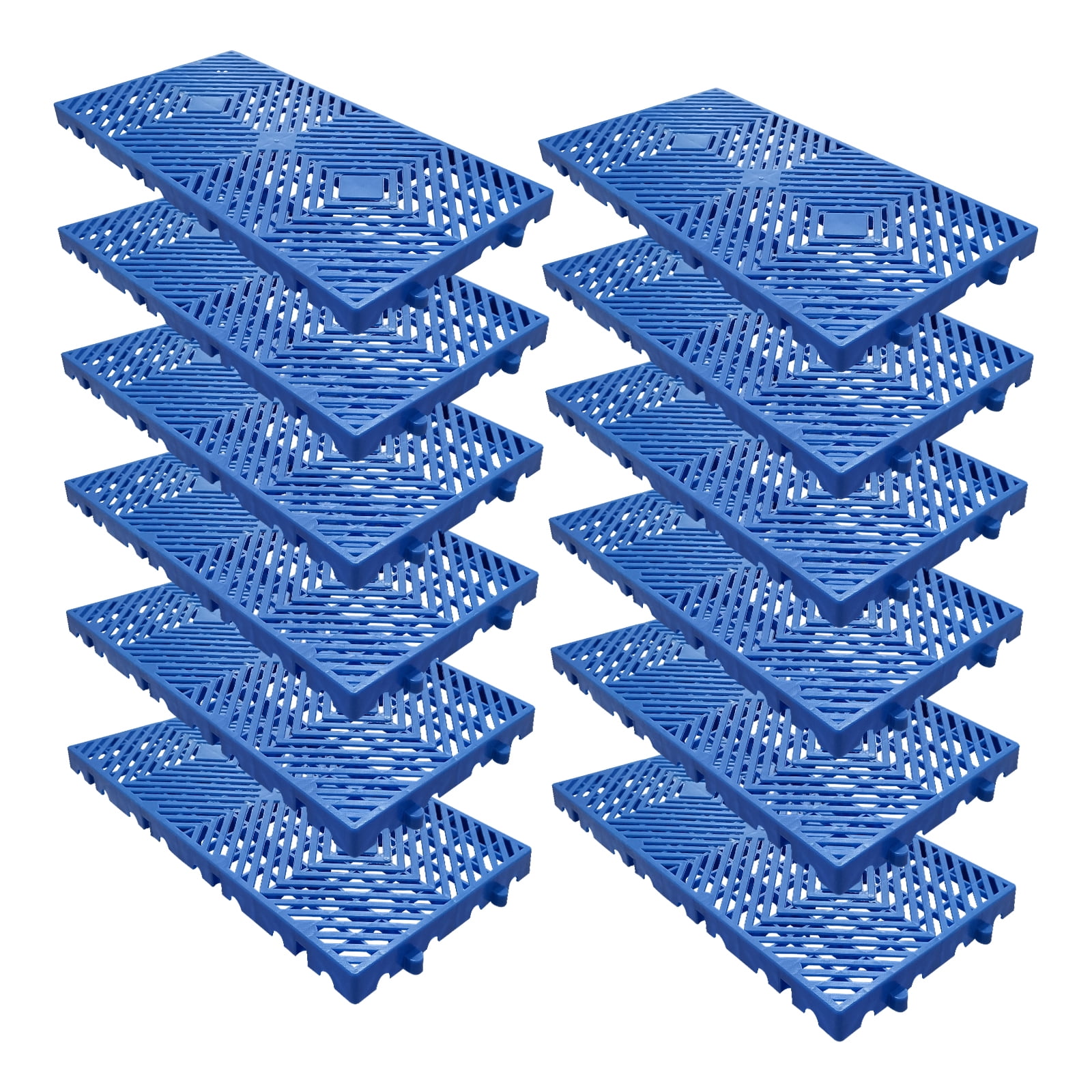 Accreate Interlocking Plastic Storage Pallets, 12 Pcs Heavy Duty Floor Pallets With Breathable Grids, Waterproof Construction And 2000 Lbs Capacity For Indoor And Outdoor Organization